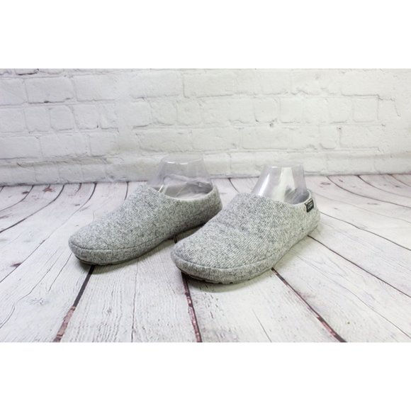 LL Bean Gray Scuff Slip On Sweater Fleece Lined Slippers Size 8 M - Picture 2 of 9